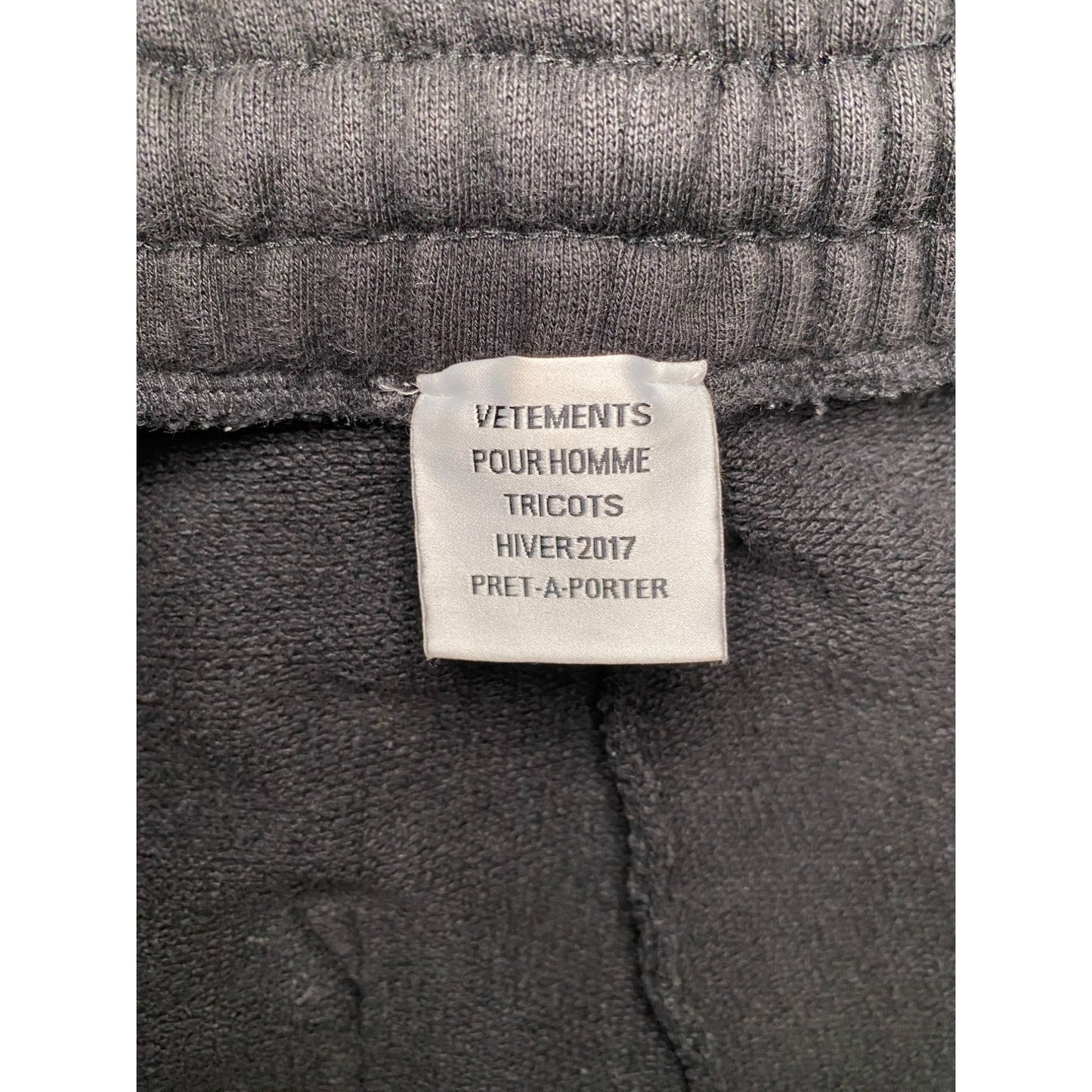 Vetements AW17 'Turned on by Danger' Sweatpants