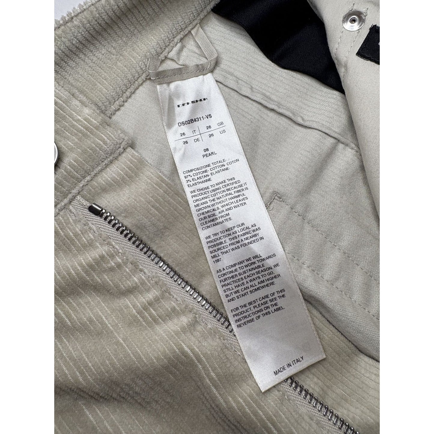 Rick Owens DRKSHDW Pearl Corduroy Bolan Pants