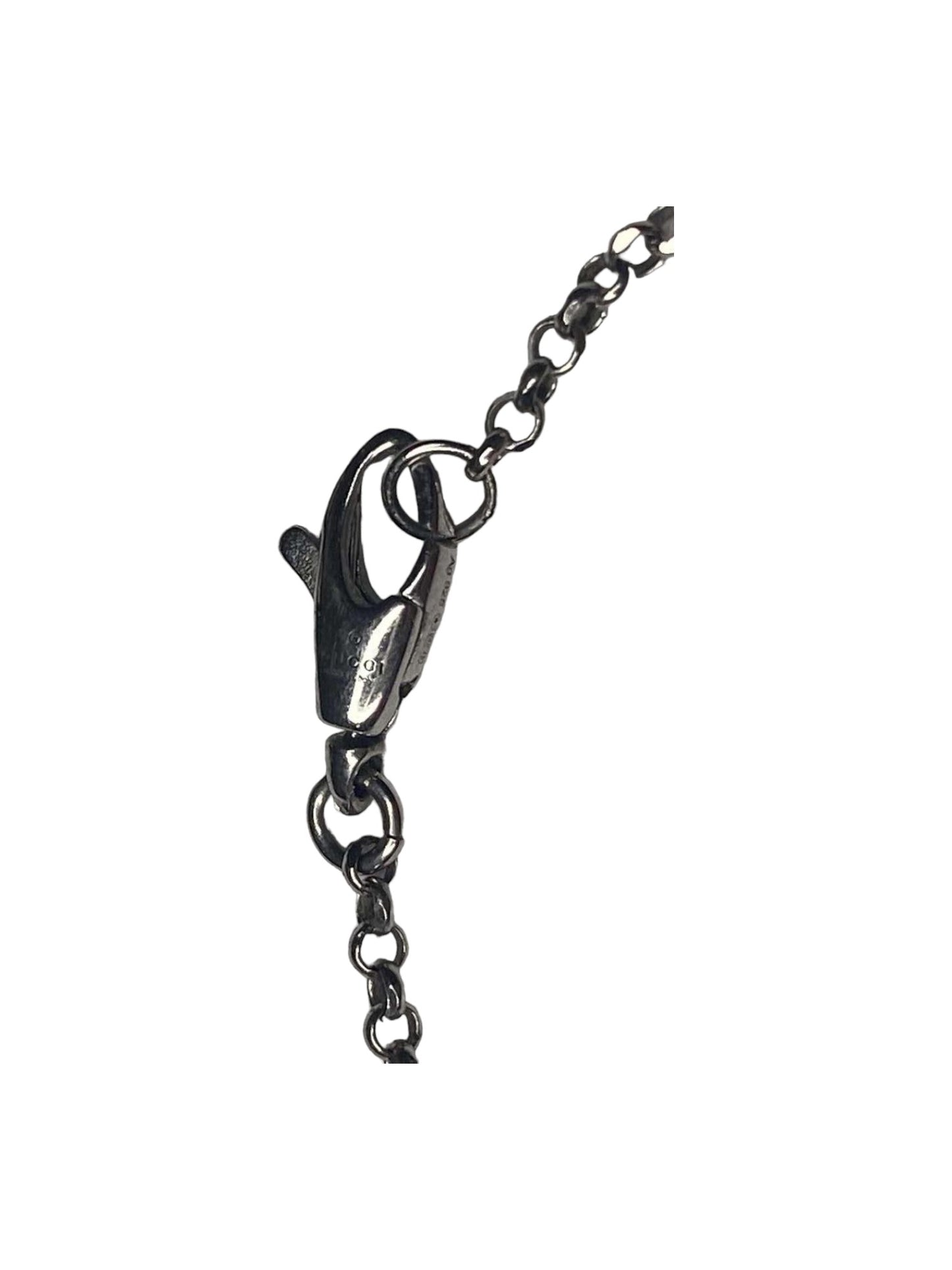 Gucci Sterling Silver Heart Pendant Bracelet