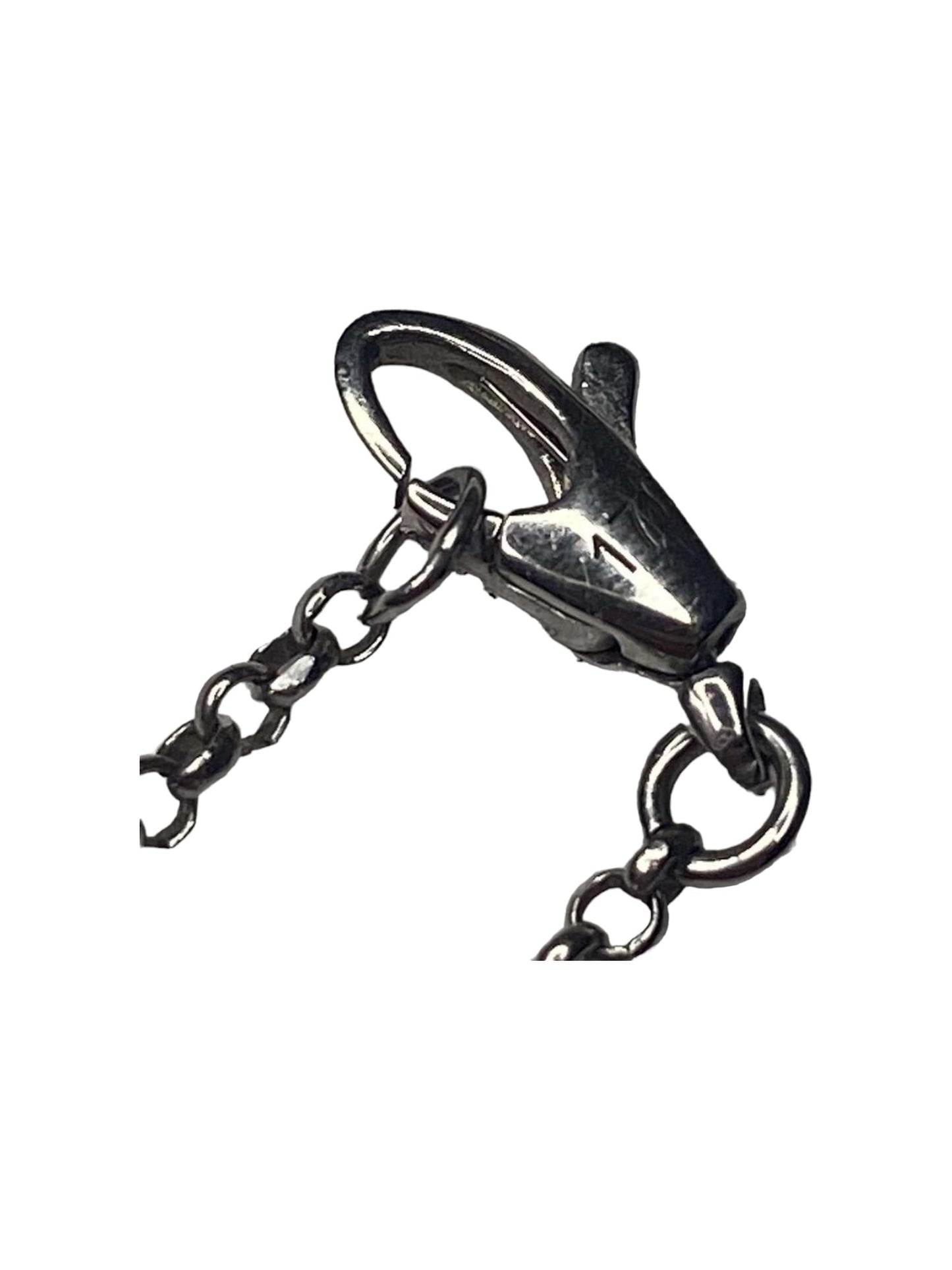 Gucci Sterling Silver Heart Pendant Bracelet