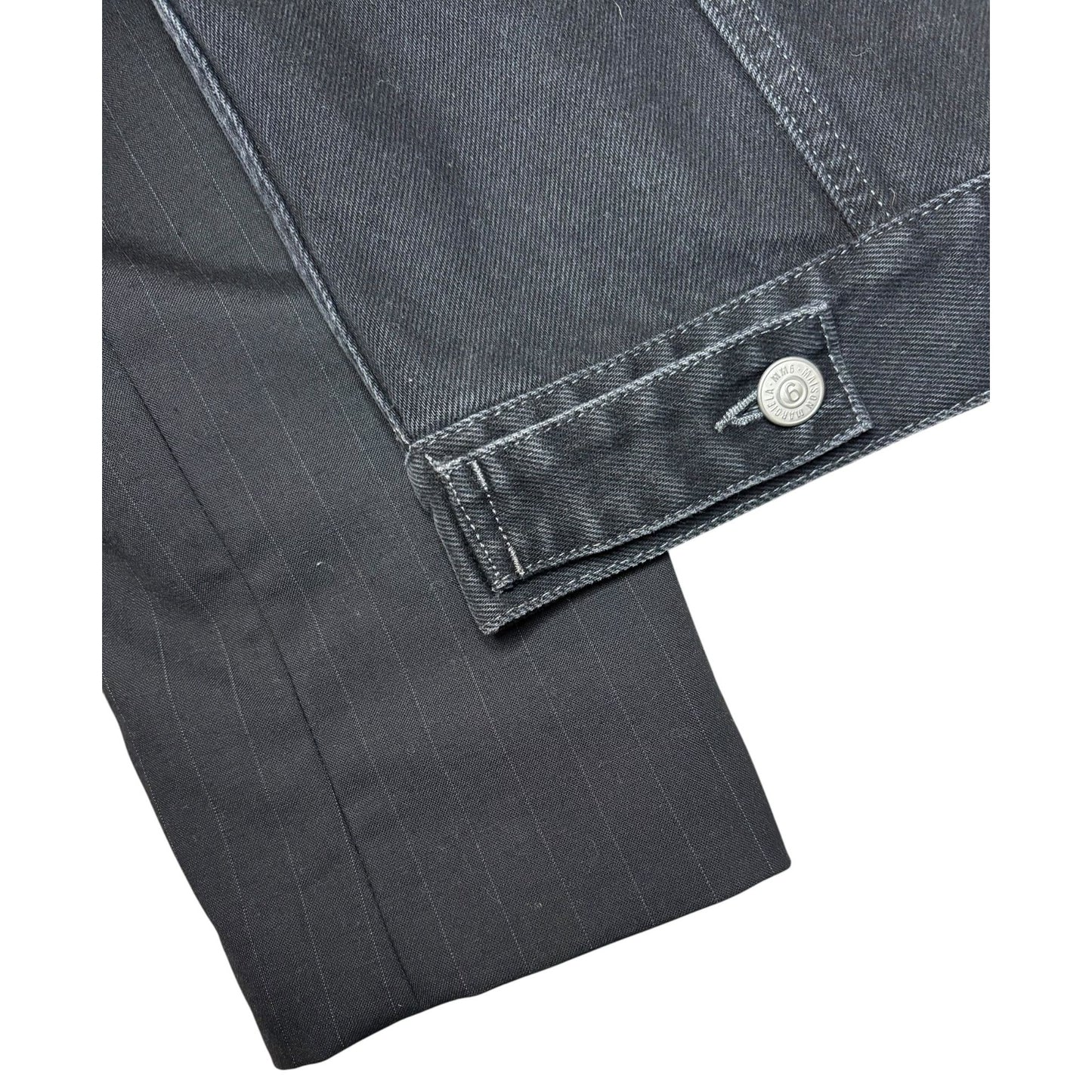 Maison Margiela MM6 Black Frayed Denim Jacket