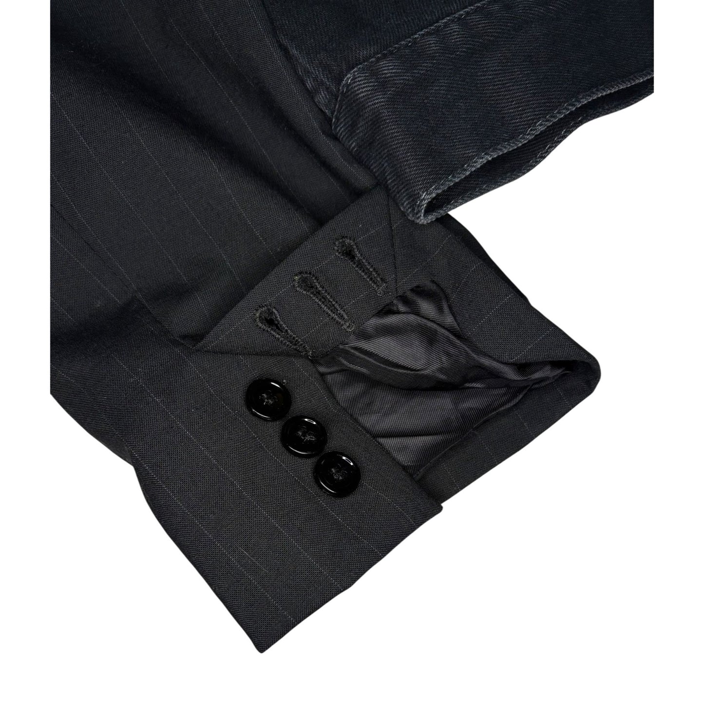 Maison Margiela MM6 Black Frayed Denim Jacket