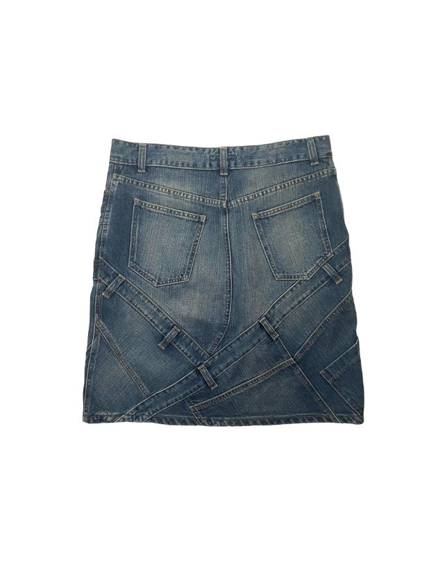 Burberry London Reworked Denim Skirt