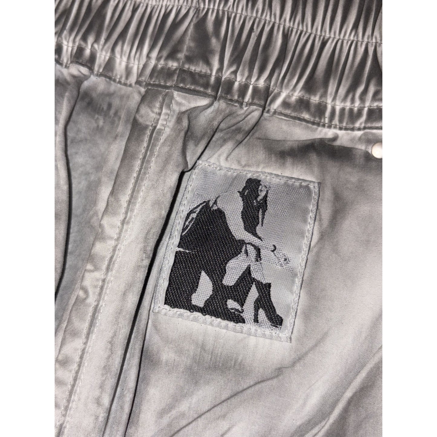 Rick Owens DRKSHDW SS25 Waxed Wide Bela Pants