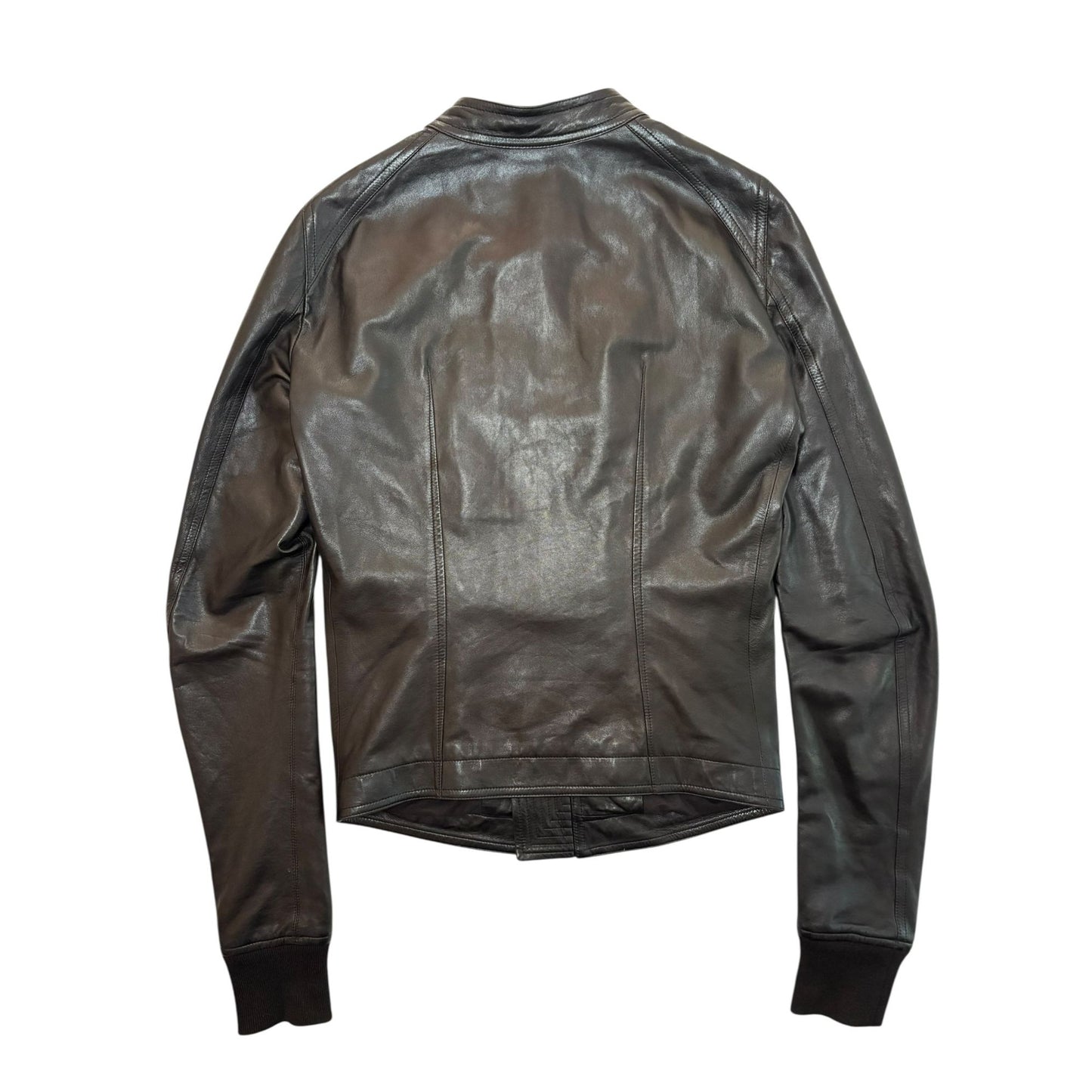 Rick Owens Intarsia Lamb Leather Jacket