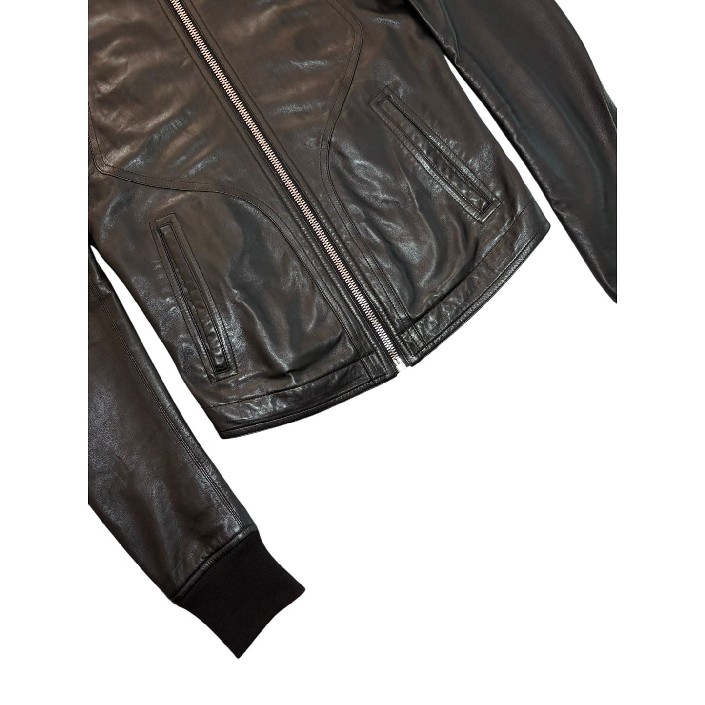 Rick Owens Intarsia Lamb Leather Jacket