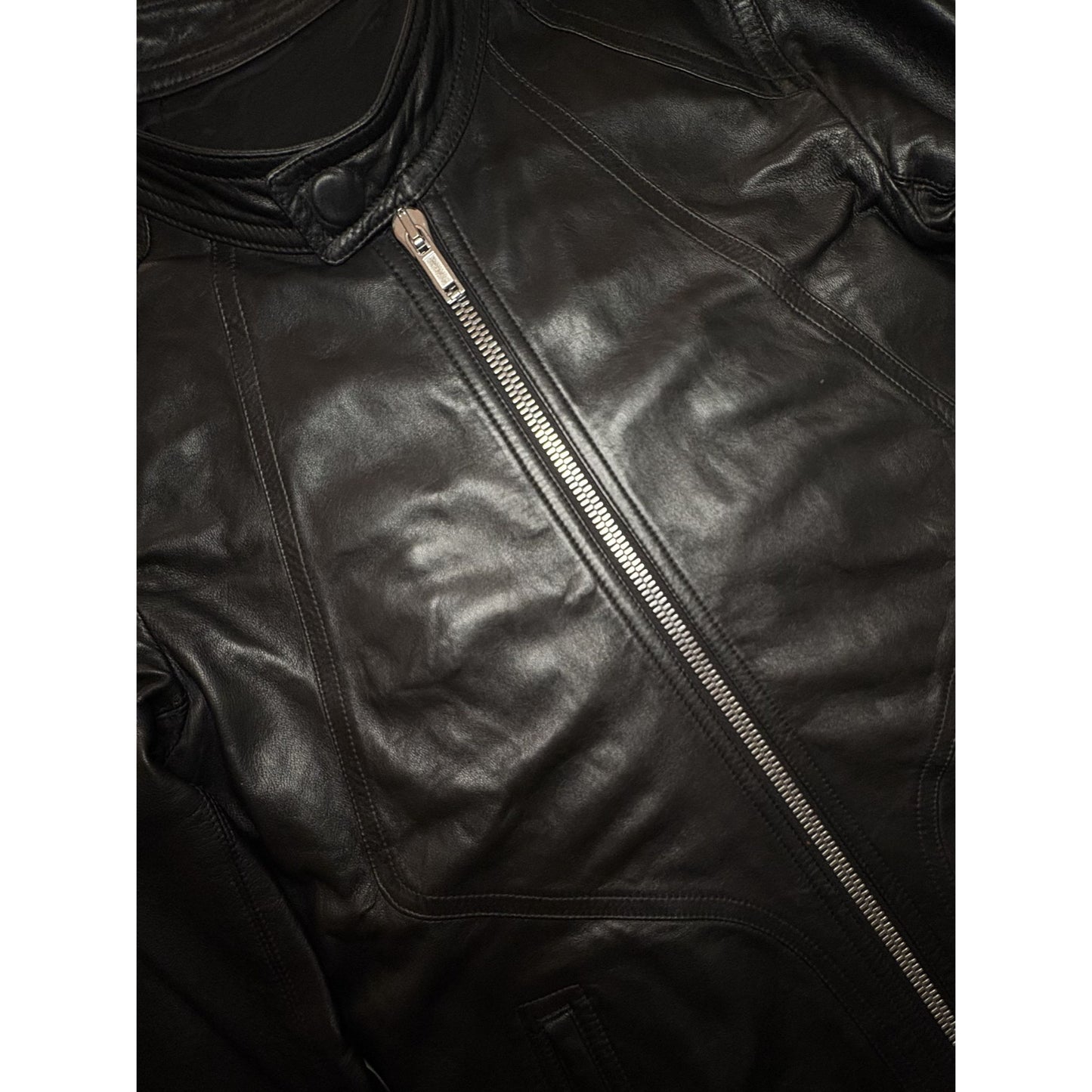 Rick Owens Intarsia Lamb Leather Jacket