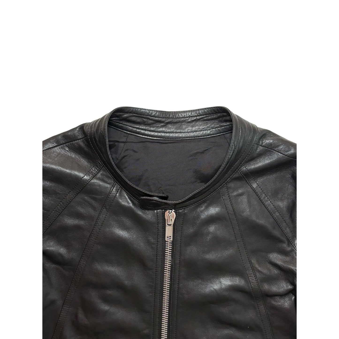 Rick Owens Intarsia Lamb Leather Jacket