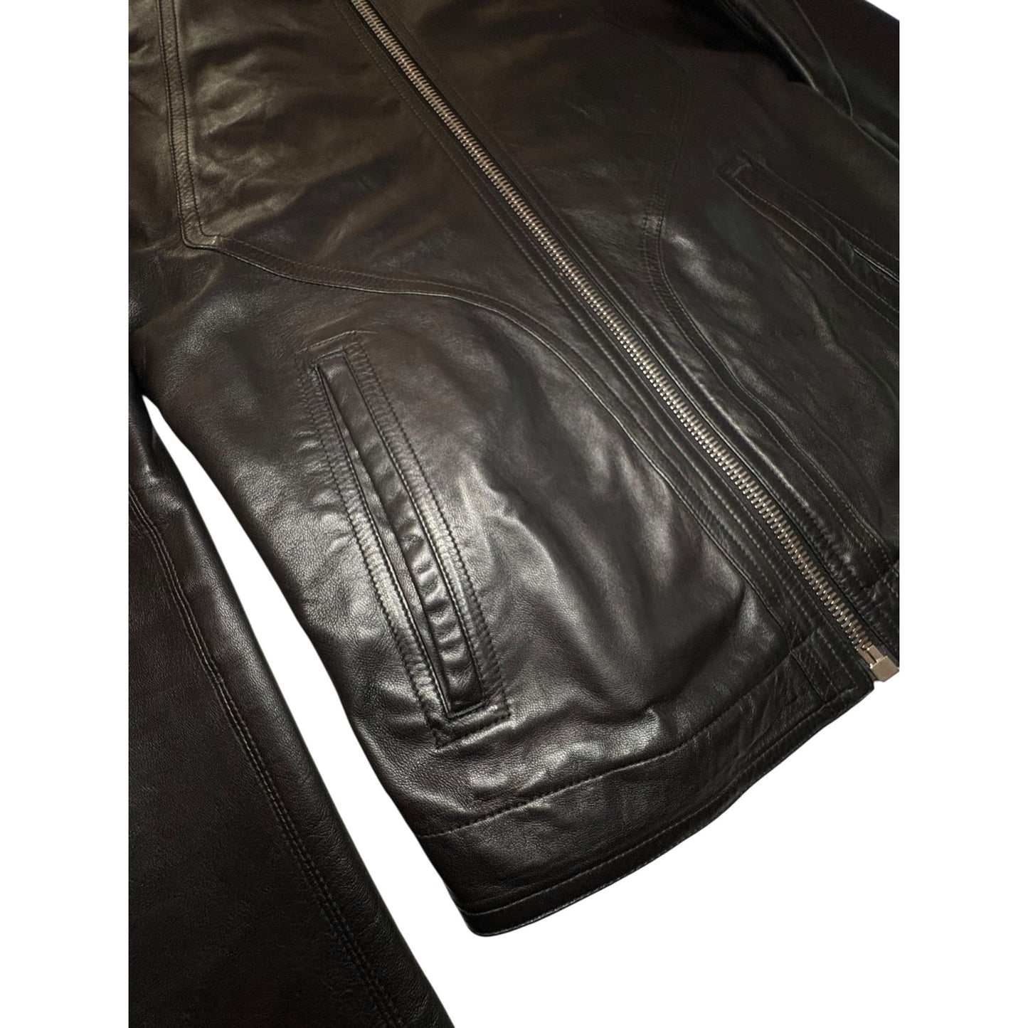 Rick Owens Intarsia Lamb Leather Jacket