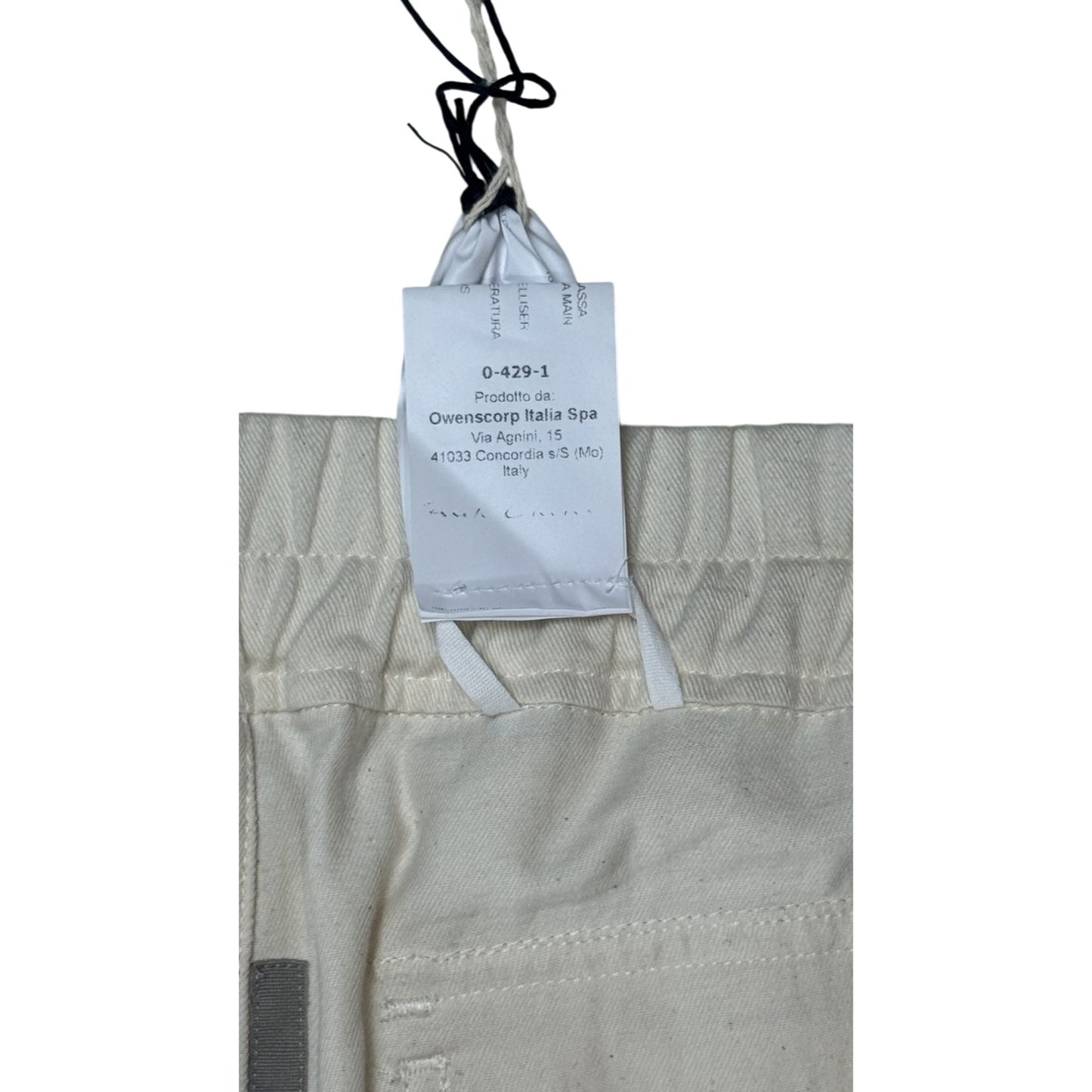 ♚ Rick Owens Sample 'Fog' SS22 Natural Cotton Cargo Joggers BNWT ♚