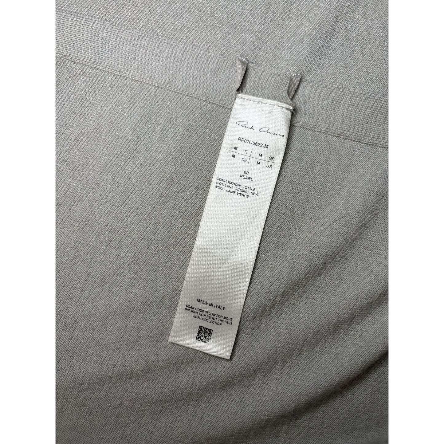 Rick Owens SS23 Edfu Wool V-neck Jumper