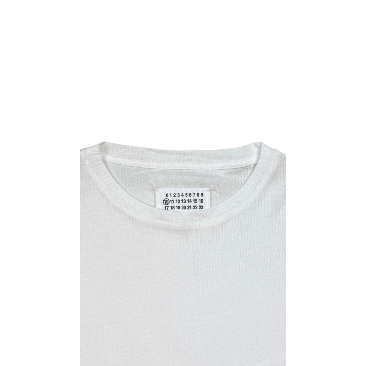 ♚ Maison Margiela White Ribbed Cotton Long Sleeve ♚