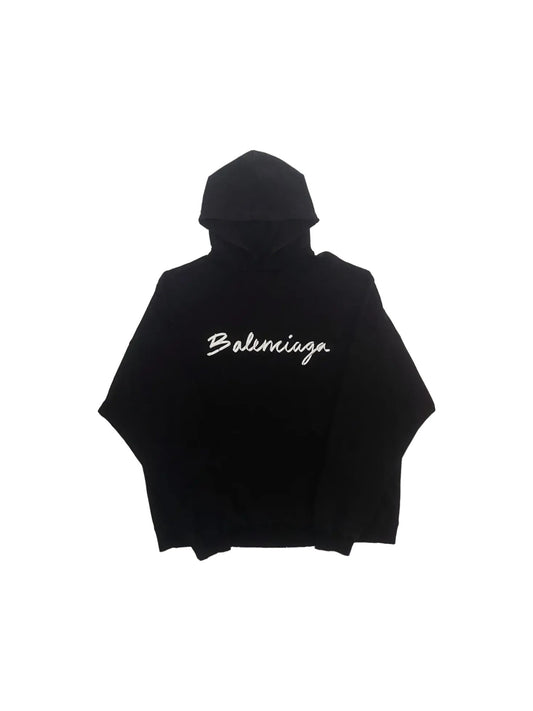 Balenciaga 2022 Distressed Script Hoodie