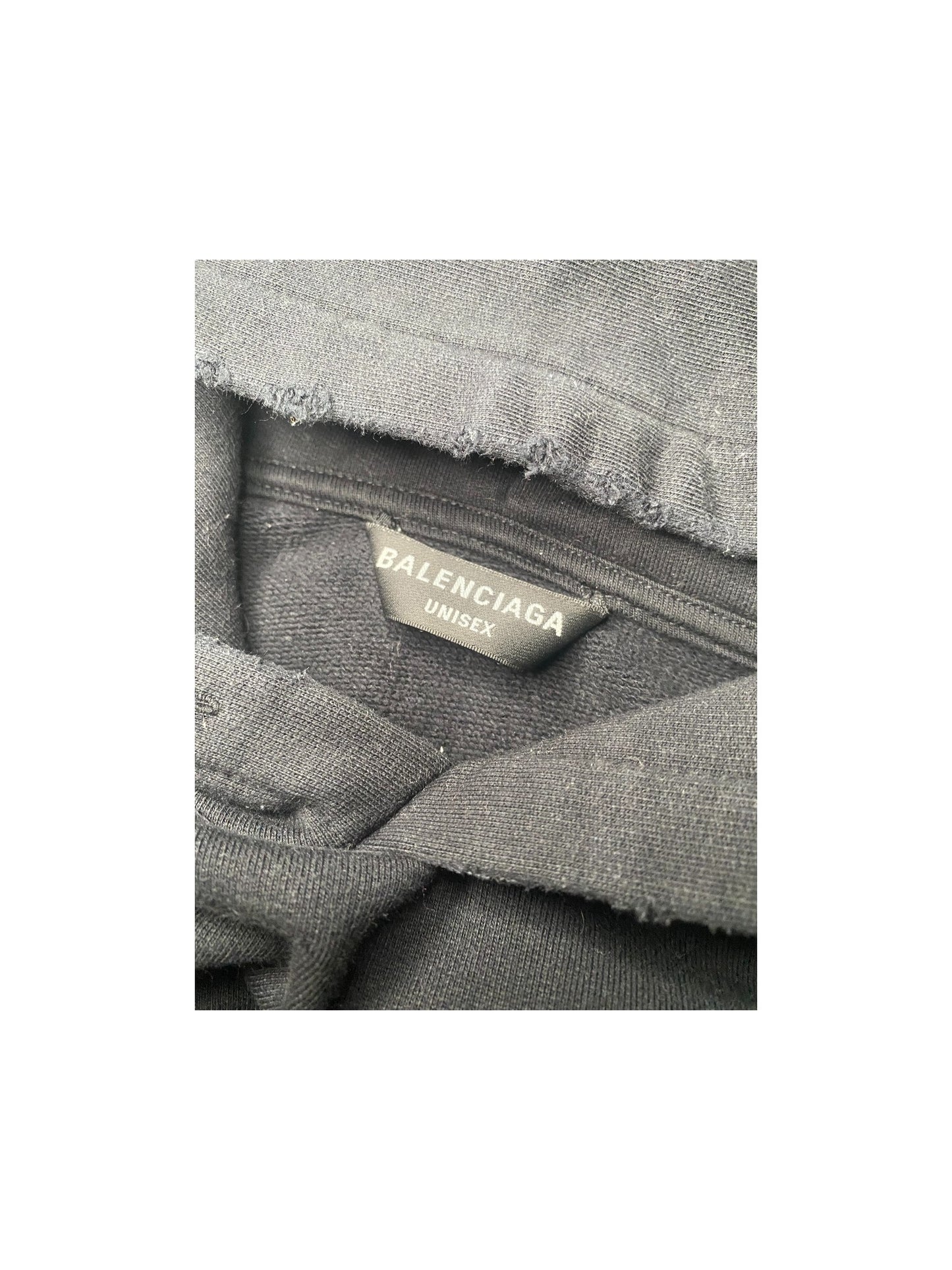 Balenciaga 2022 Distressed Script Hoodie