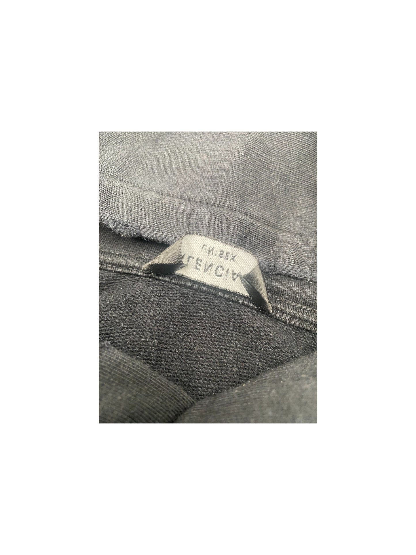 Balenciaga 2022 Distressed Script Hoodie