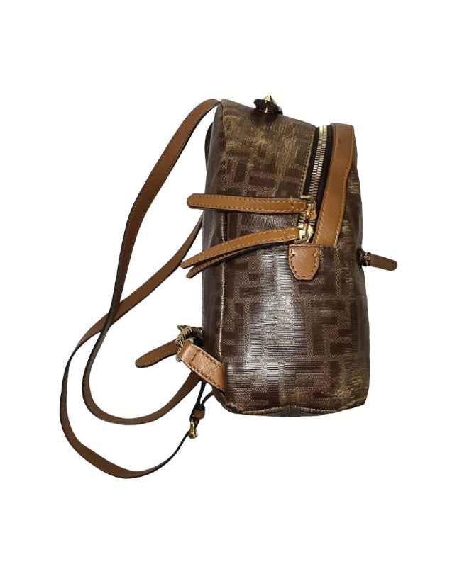 Fendi Zucca Print Leather Backpack