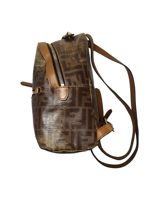 Fendi Zucca Print Leather Backpack