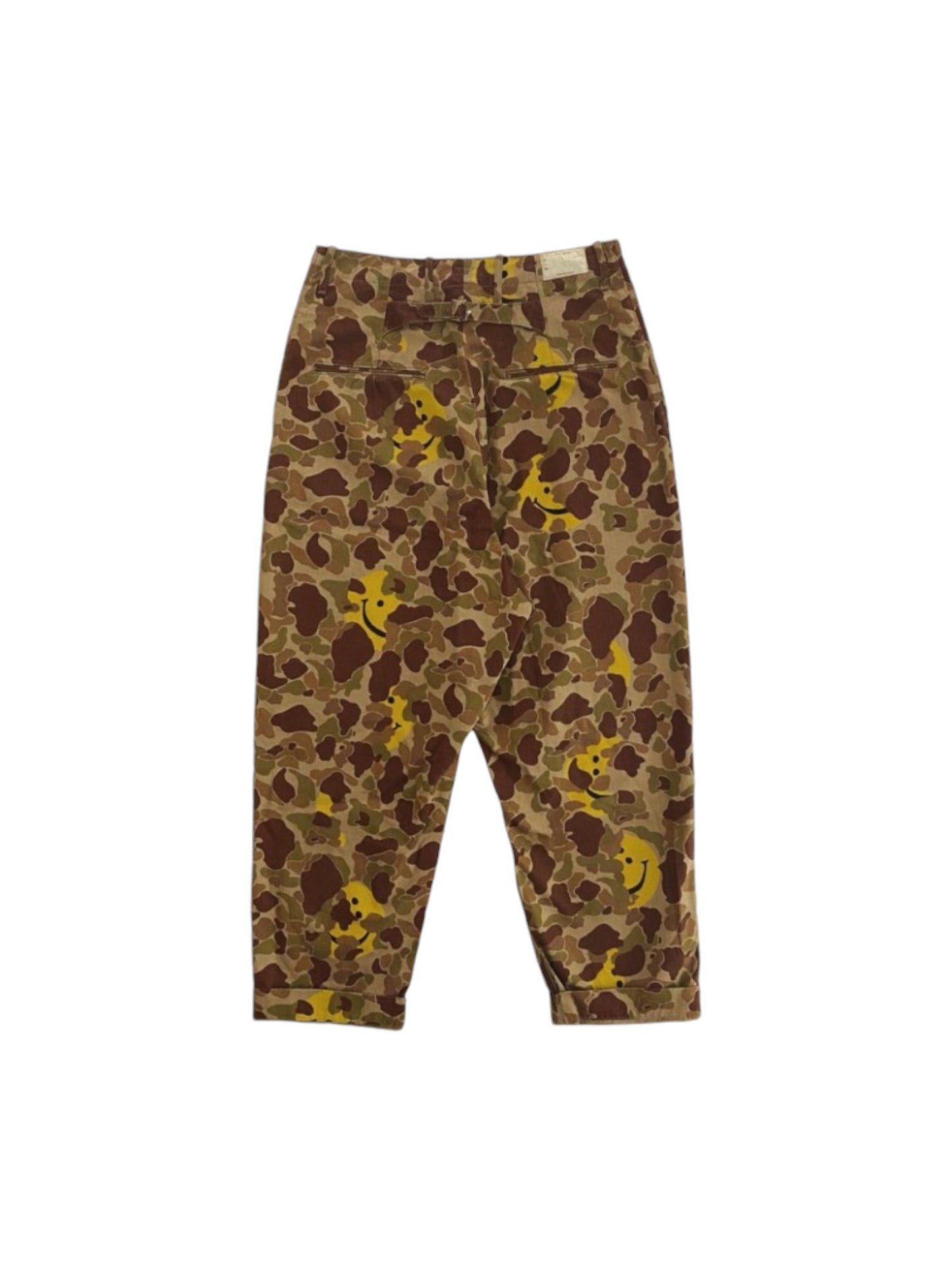 Kapital Herringbone Smiley Camo Nime Pants.