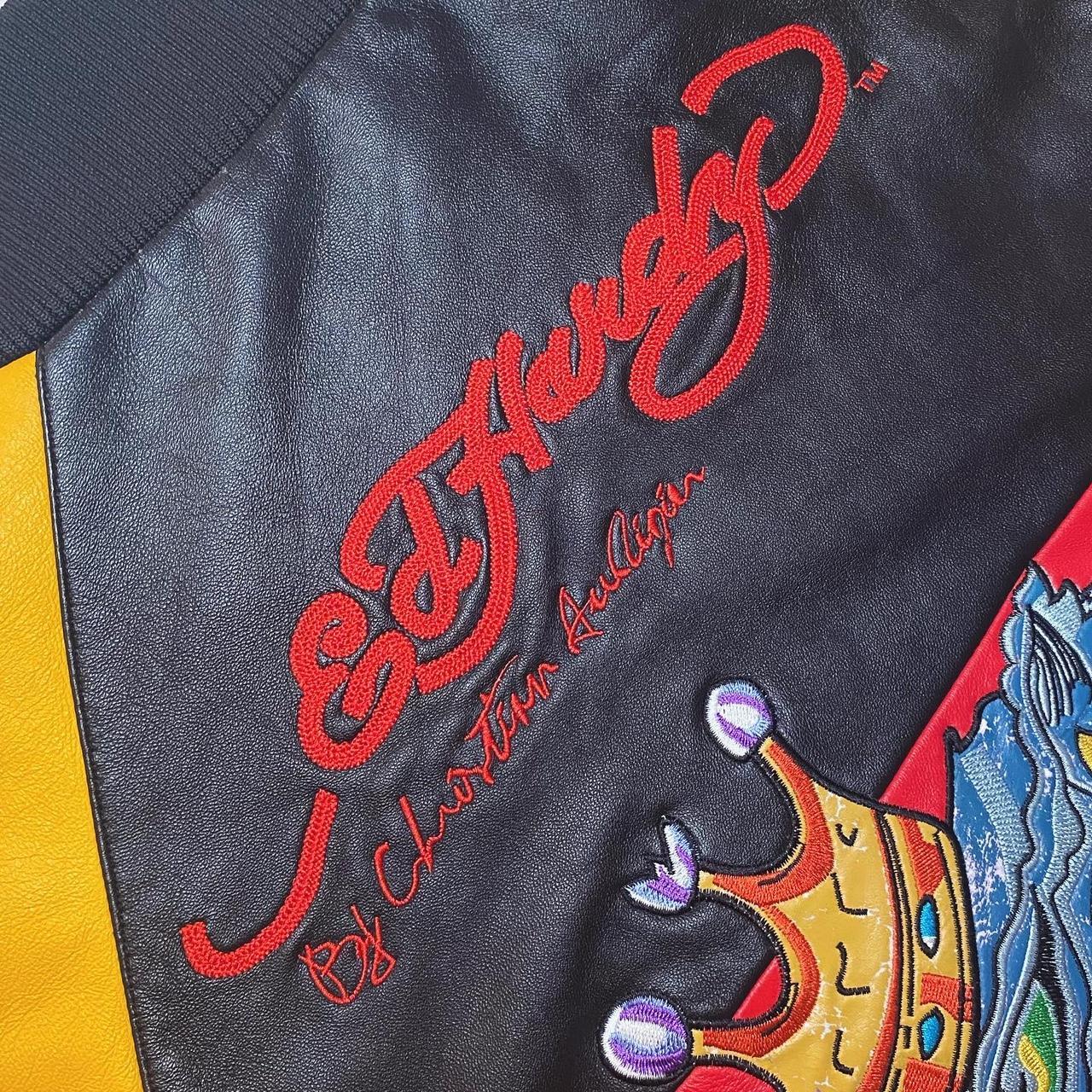 Ed Hardy German "Crowned Panther" Leather Jacket