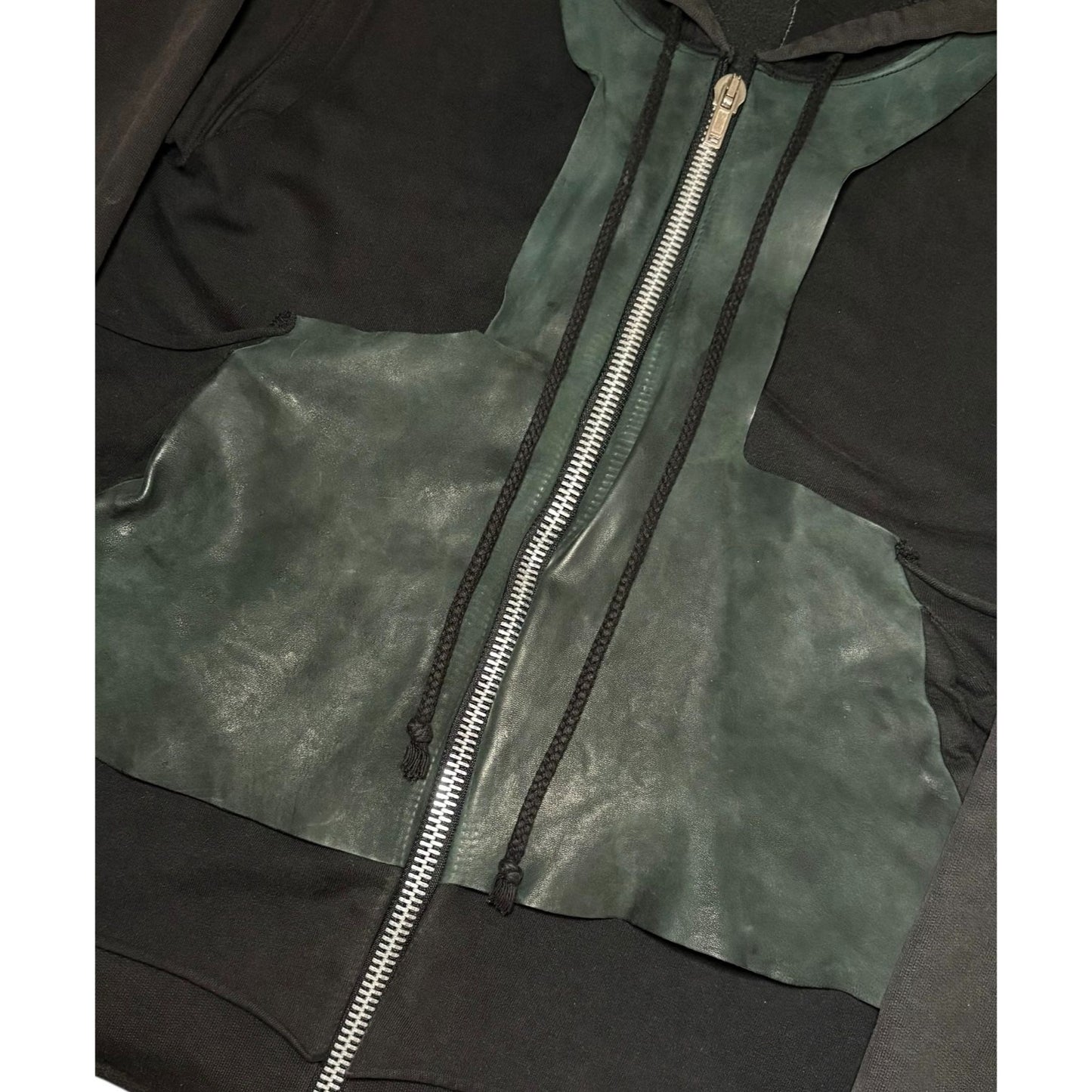 Rick Owens FW01 Layered Leather ‘Scab’ Hoodie