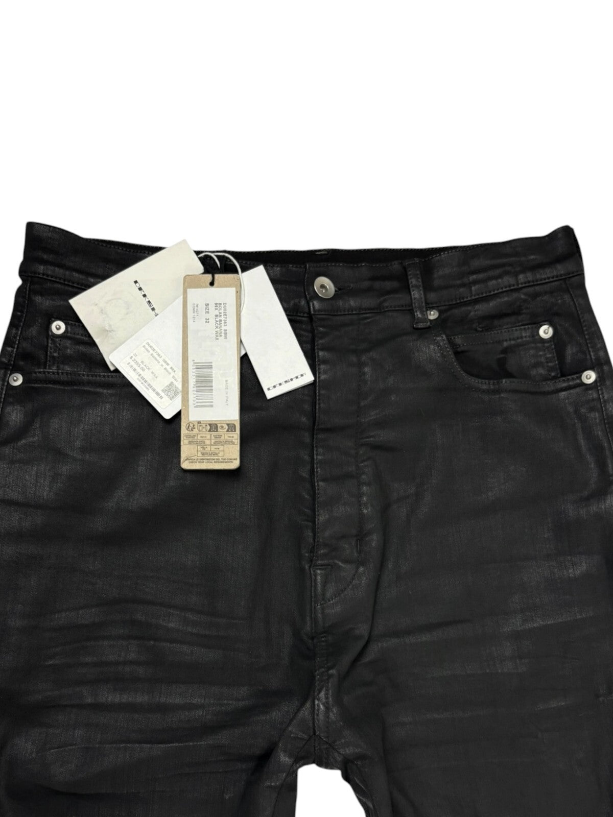 Rick Owens DRKSHDW Black Waxed Banana Bolan