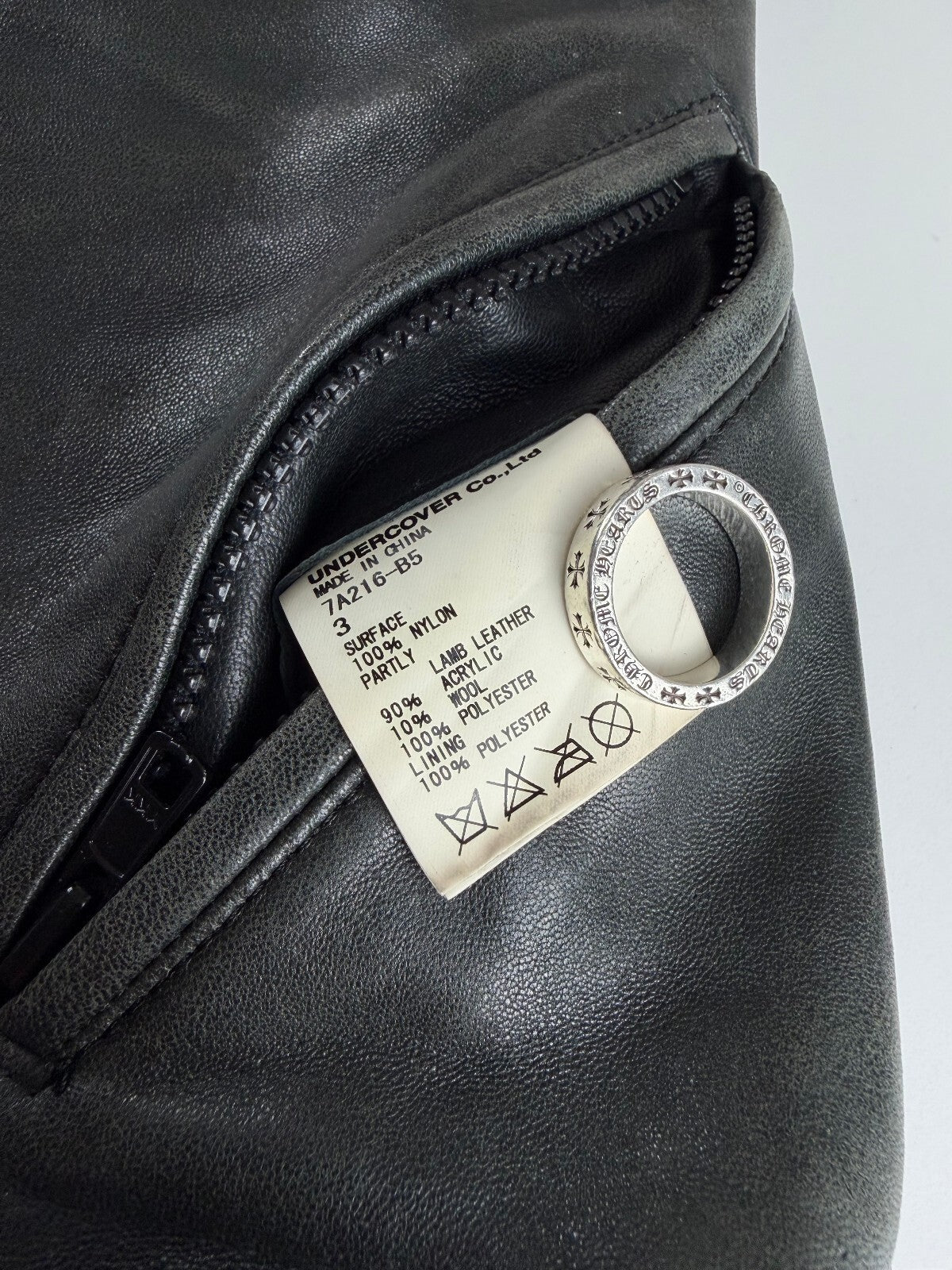 Undercover SS07 'Purple' Leather Hybrid Puffer Jacket