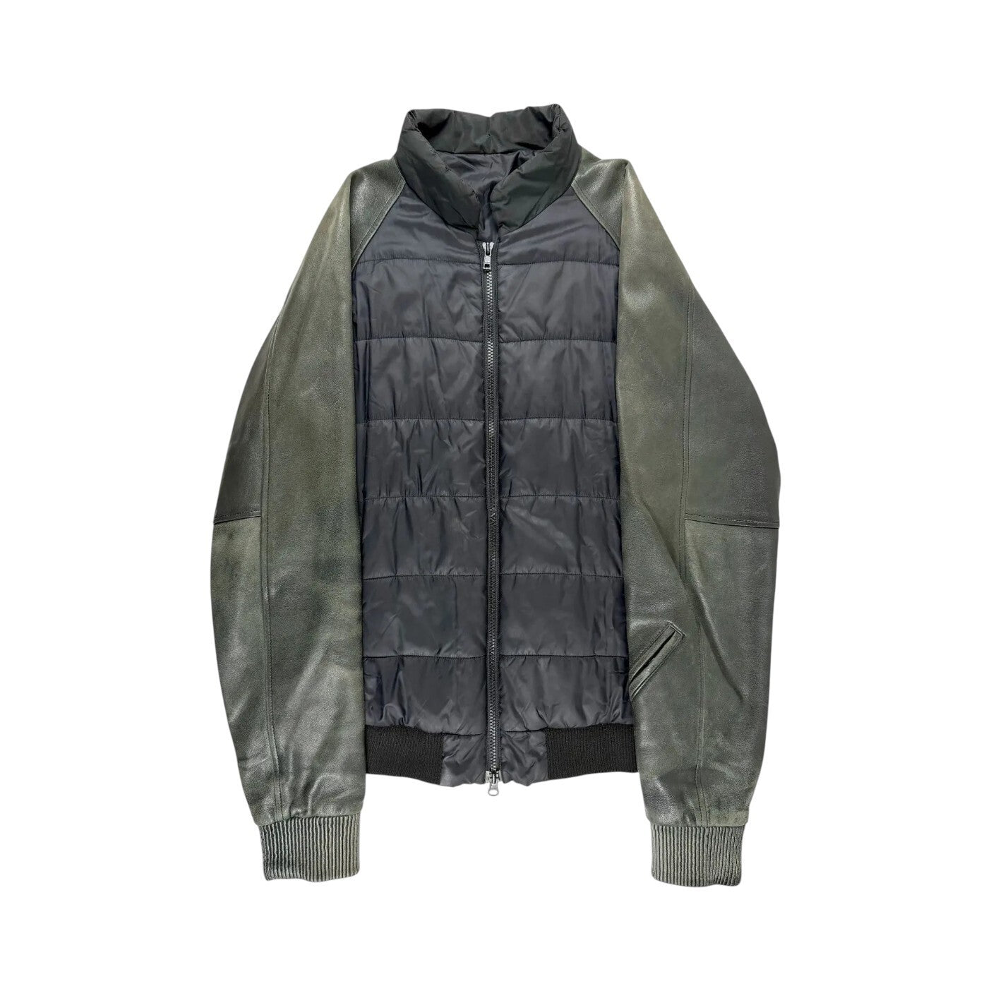 Undercover SS07 'Purple' Leather Hybrid Puffer Jacket