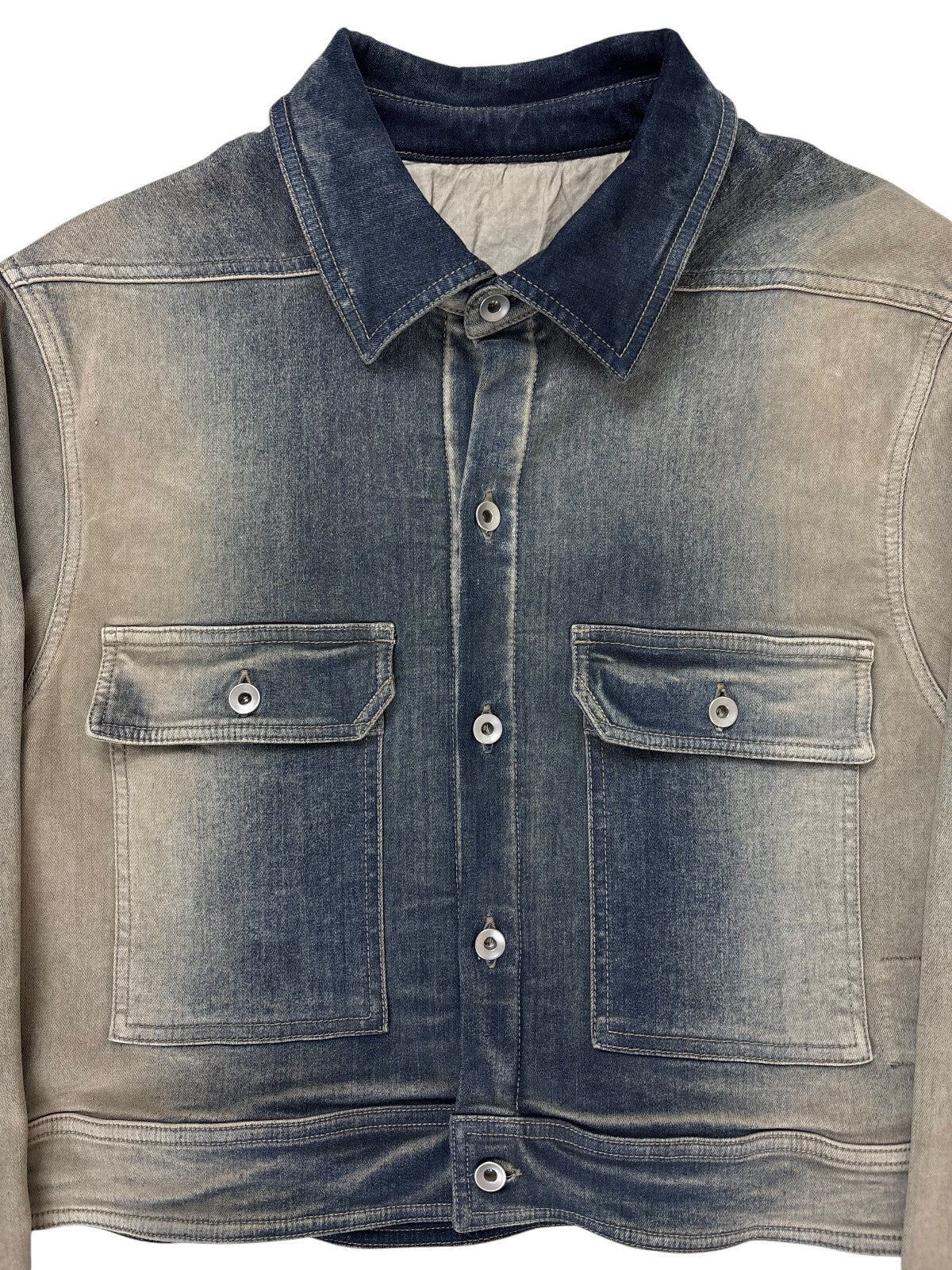 Rick Owens SS23 'EDFU' DRKSHDW Cropped Worker Jacket