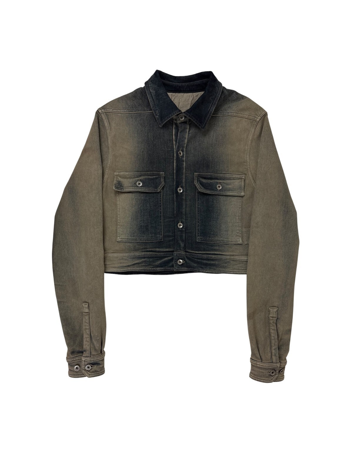 Rick Owens SS23 'EDFU' DRKSHDW Cropped Worker Jacket