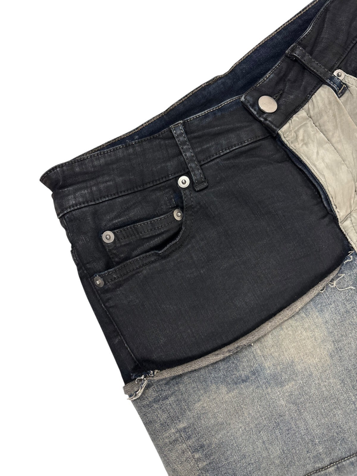 Rick Owens Mainline Sample Waxed Denim Skirt