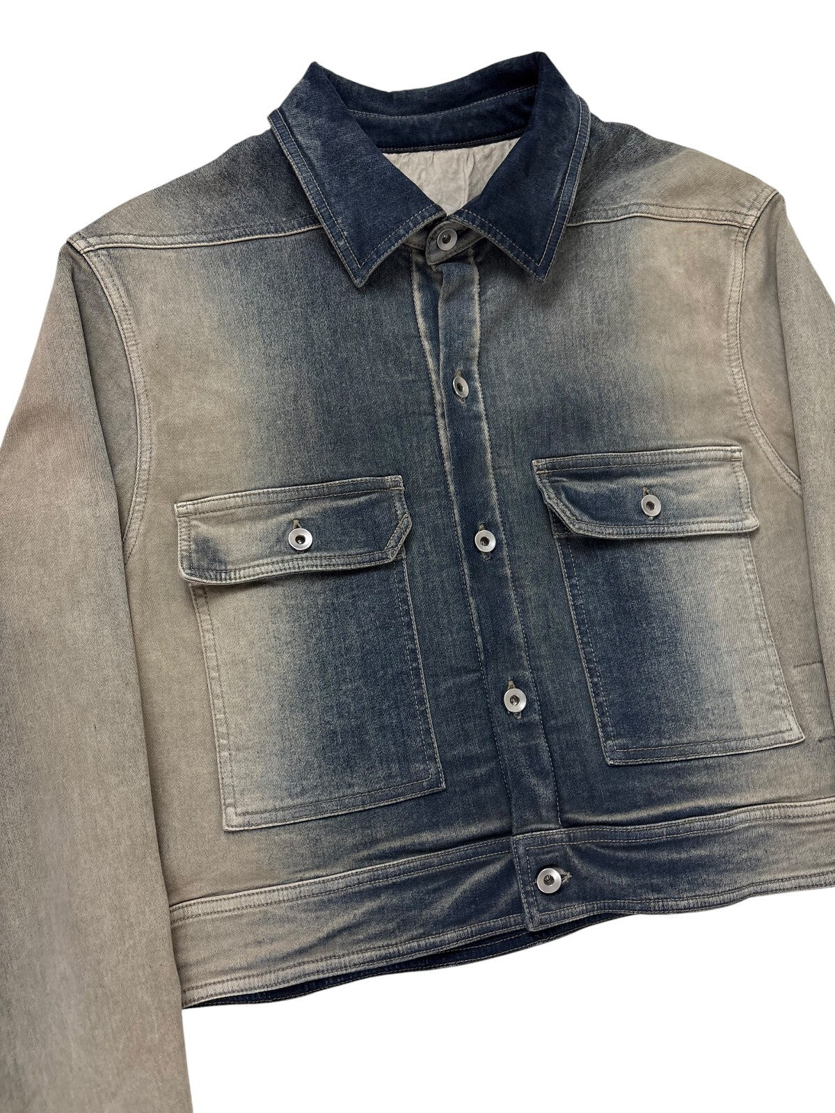 Rick Owens SS23 'EDFU' DRKSHDW Cropped Worker Jacket