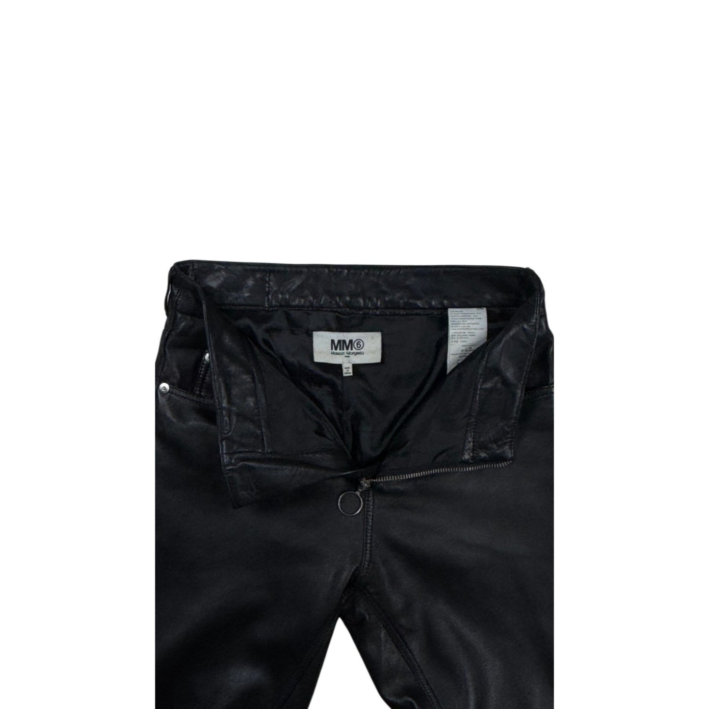 ♚ Maison Margiela Six Leather Zip Pants ♚