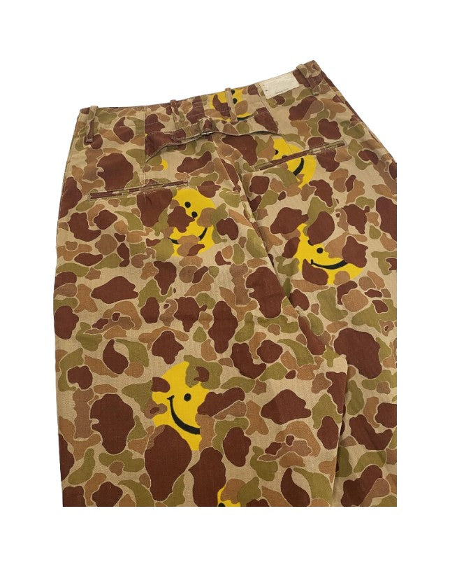 Kapital Herringbone Smiley Camo Nime Pants.