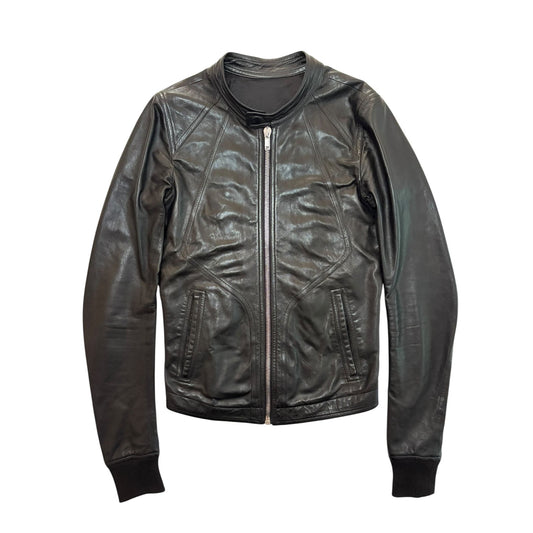 Rick Owens Intarsia Lamb Leather Jacket