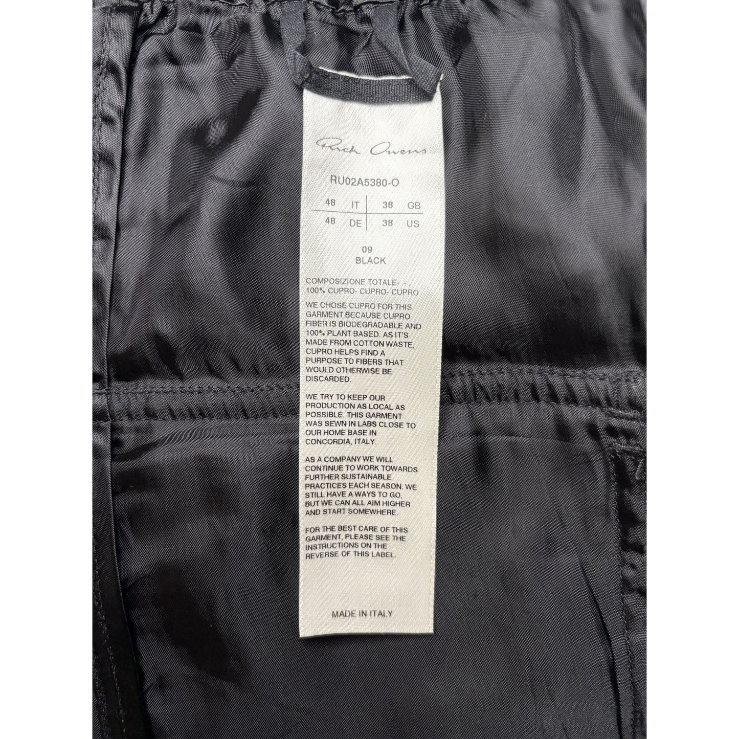 Rick Owens Mainline Cupro Pants