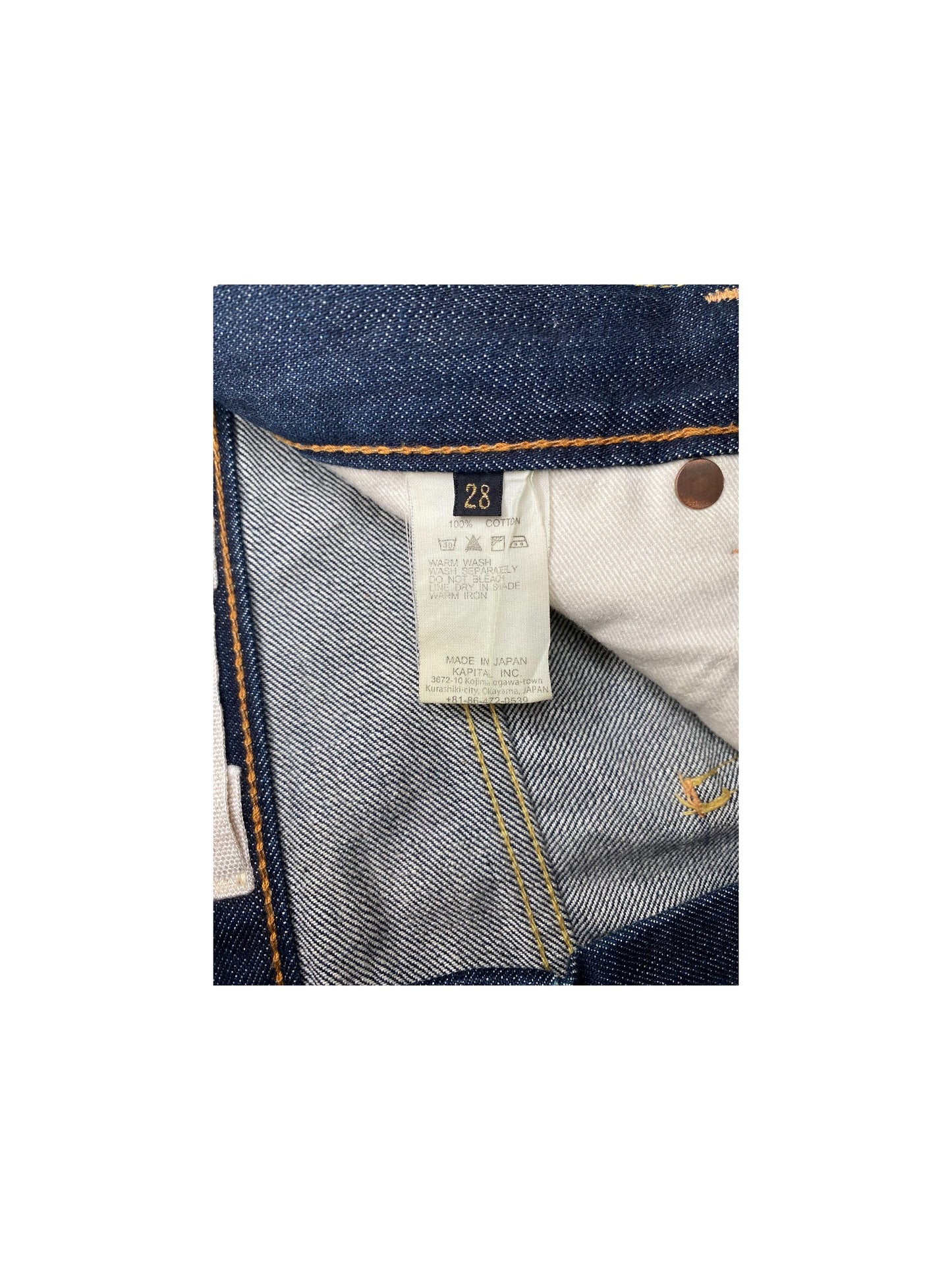 Kapital Indigo Logo Jeans