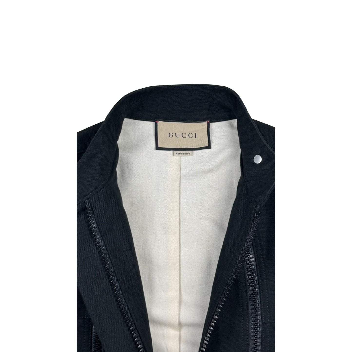 ♚ Gucci 'Front Double Zip' Denim Jacket ♚