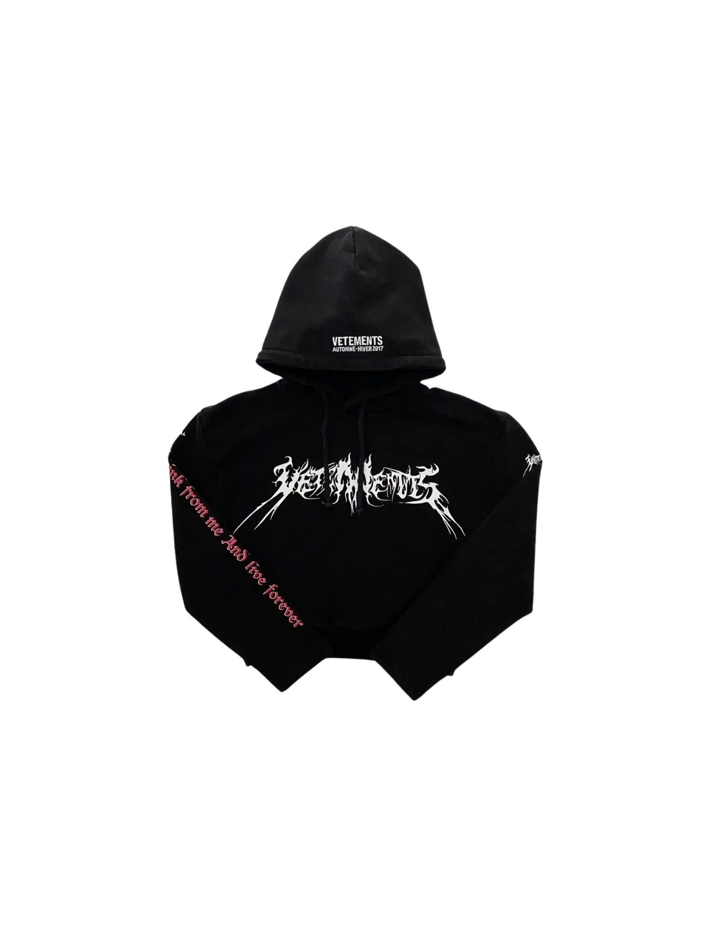 Vetements AW16 ‘Total Fucking Darkness’ Cropped Hoodie