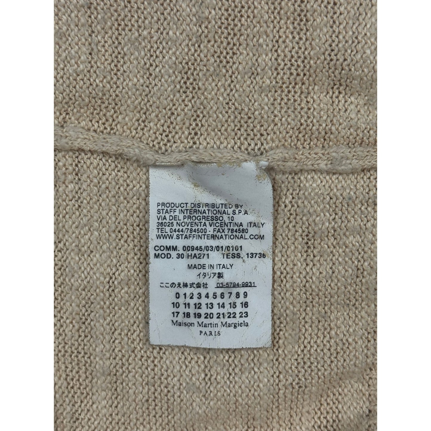 Maison Martin Margiela SS01 Mainline Sweater
