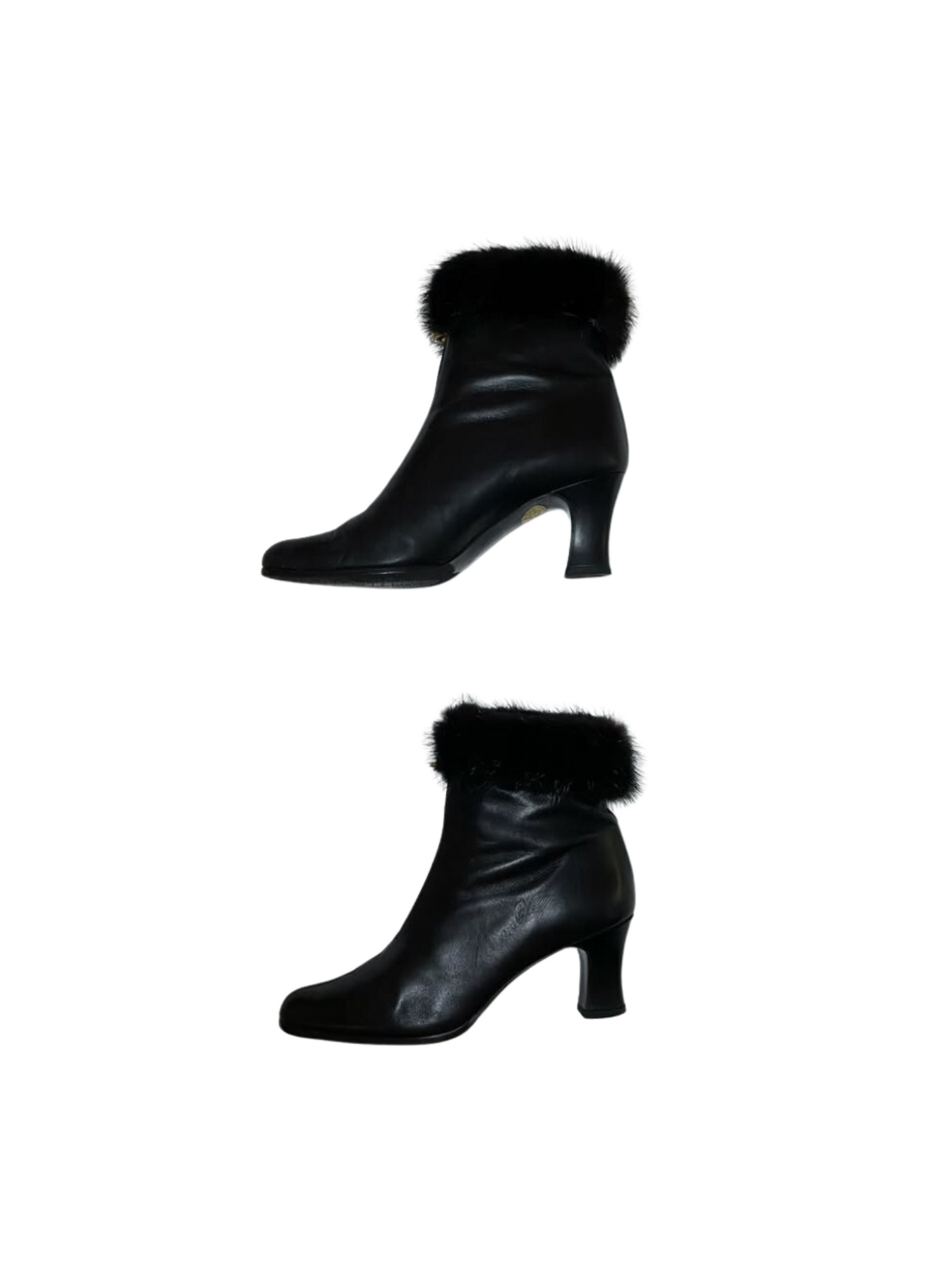 Yves Saint Laurent 90’s Mink Fur Ankle Boots